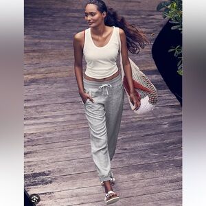 Athleta Size 10 EUC Cabo Linen Jogger - Chambray Blue